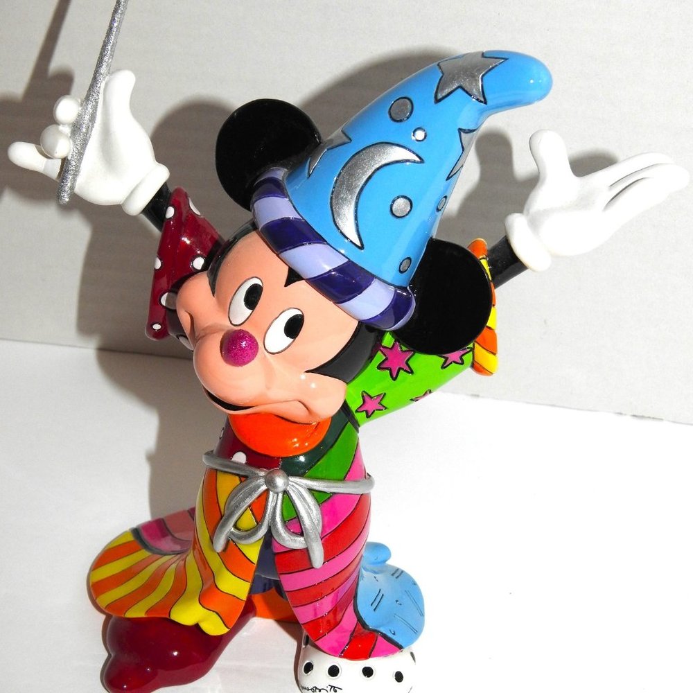 Britto Designed For Disney Fantasia Sorcerer Mickey Vibrant Colors 9" Tall